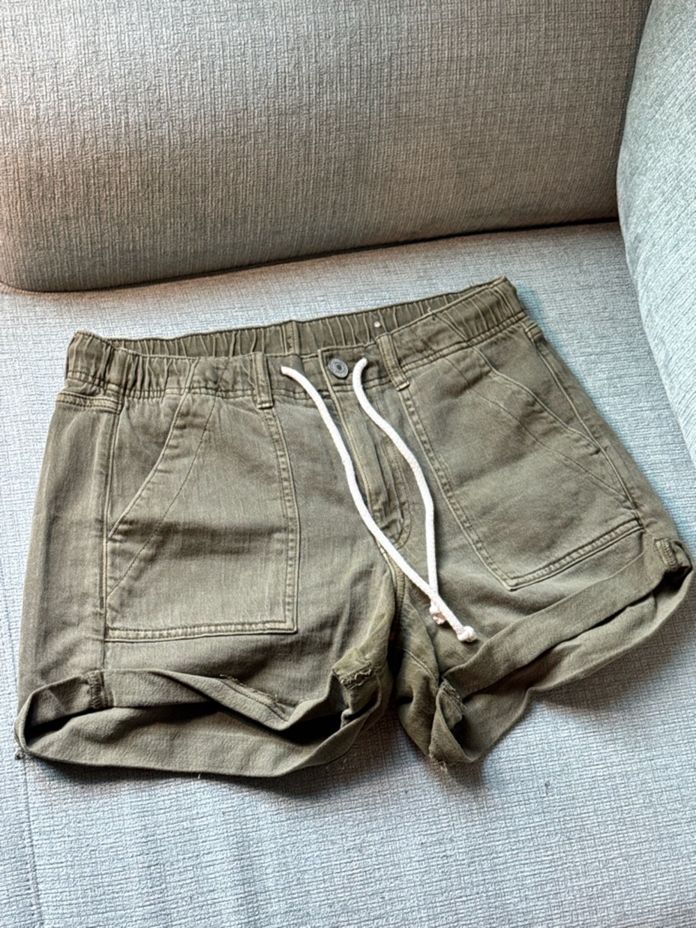 American Eagle Outfitters Olive Drawstring Athletic Shorts